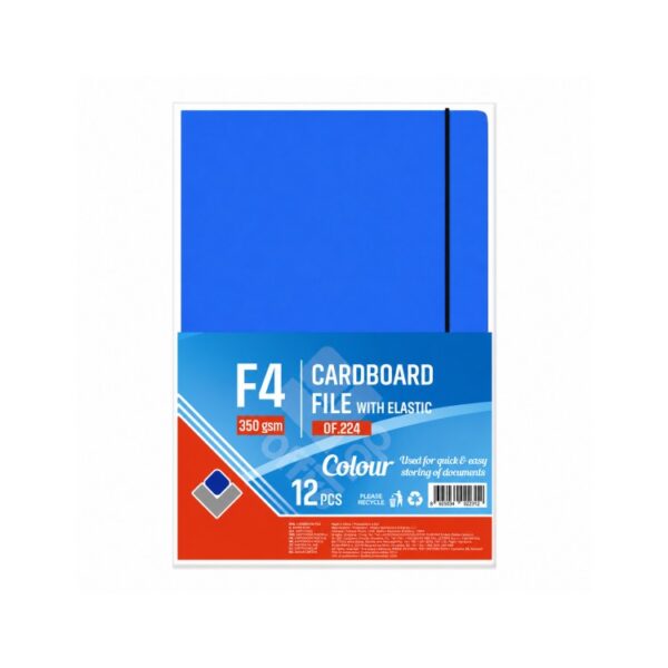 Fascikla Od Hromokartona Sa Lastikom Plastificirana Plava 350gr OF224