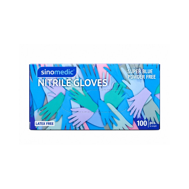 Rukavice Plave Nitrilne Sinomedic 100/1 Rukavice Plave Nitrilne Sinomedic 100/1
