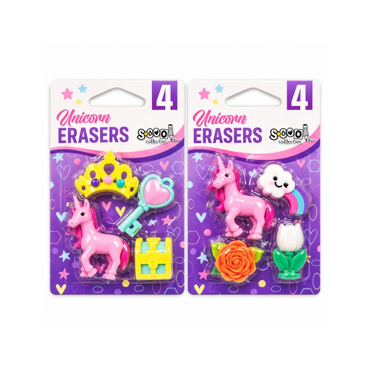 Gumice Unicorn Set Blister Card SC3517